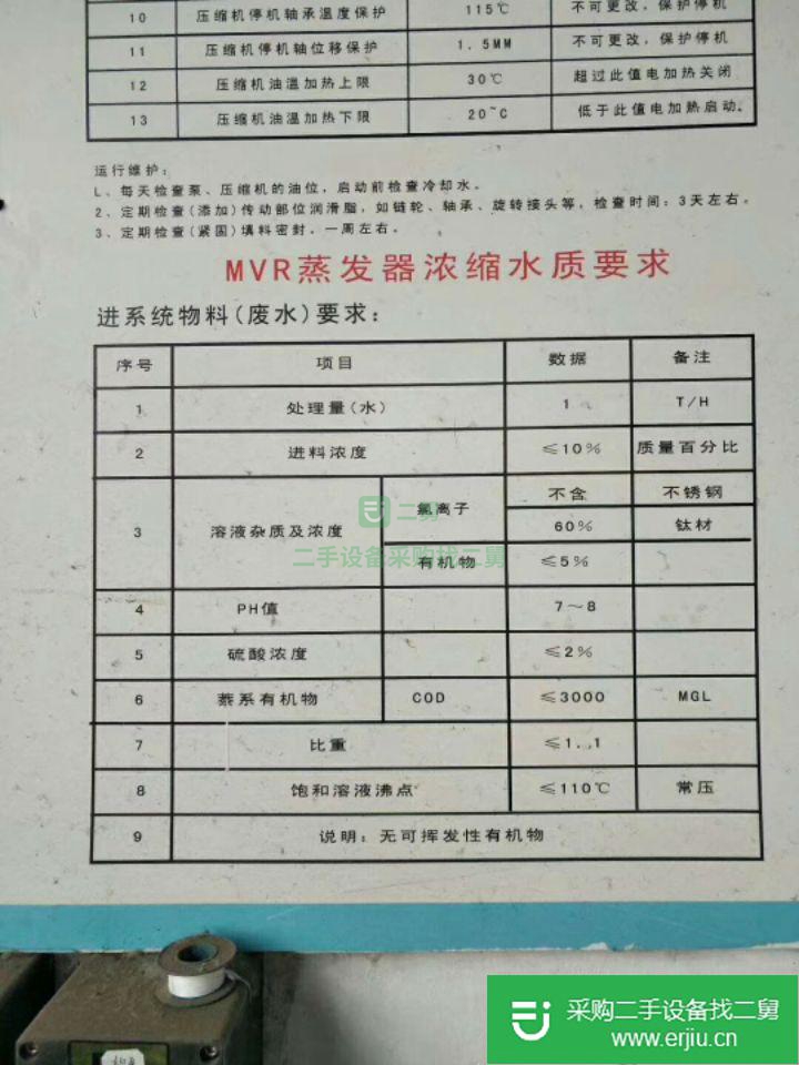 山東出售二手臥式污水蒸發(fā)器