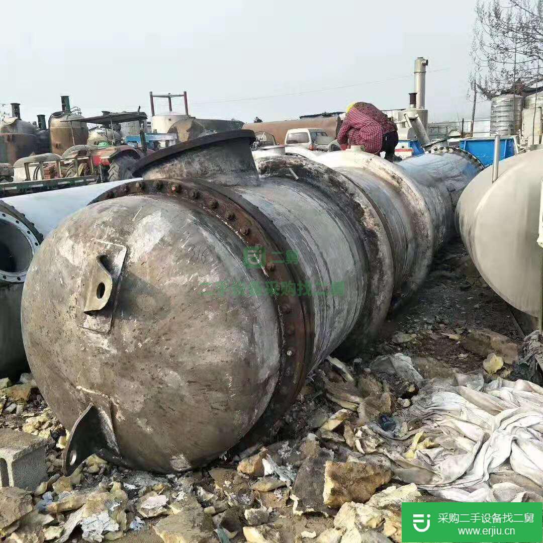 出售二手700平方不銹鋼列管冷凝器