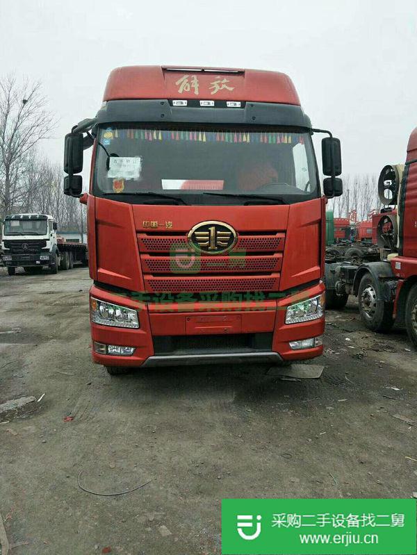 出售17年國五領航500馬力,J6P牽引車