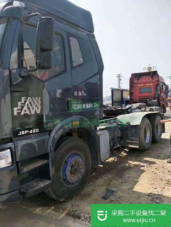 出售二手14年解放J6雙驅牽引車420馬力國四車