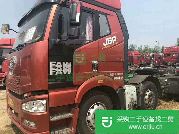 出售二手15年解放J6雙導(dǎo)向牽引車420馬力國四車