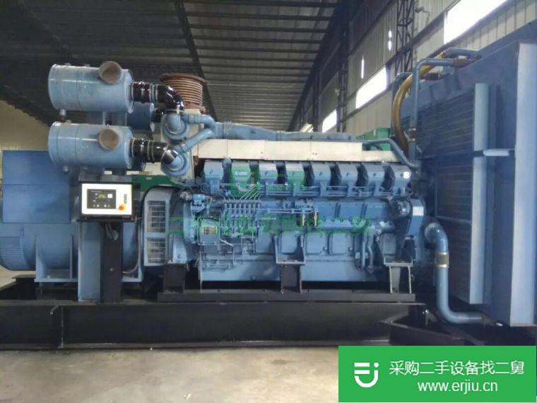出售1600KW日本三菱發(fā)電機組 大功率進口柴油發(fā)電機組