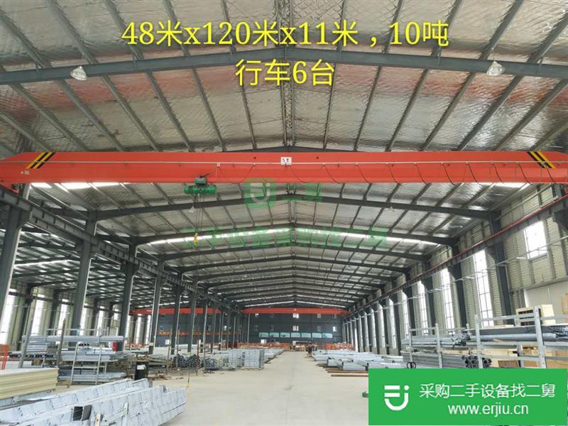 出售二手鋼結構出售 48*120*11帶6臺10噸行車