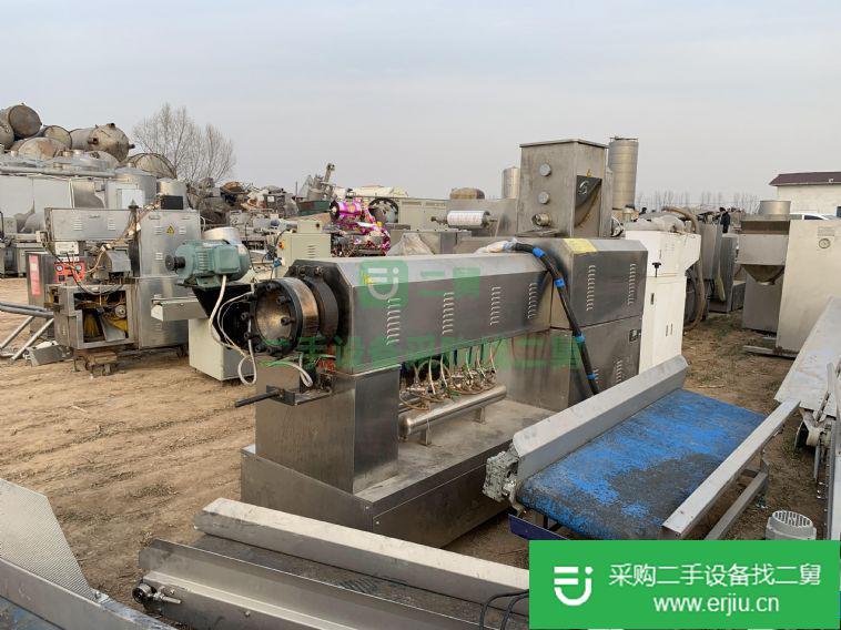出售二手膨化機單螺桿狗糧膨化機