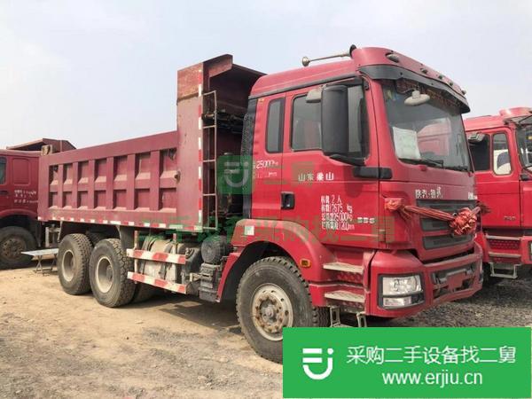 出售二手德龍后八輪渣土自卸車國四排放大箱長度5米8
