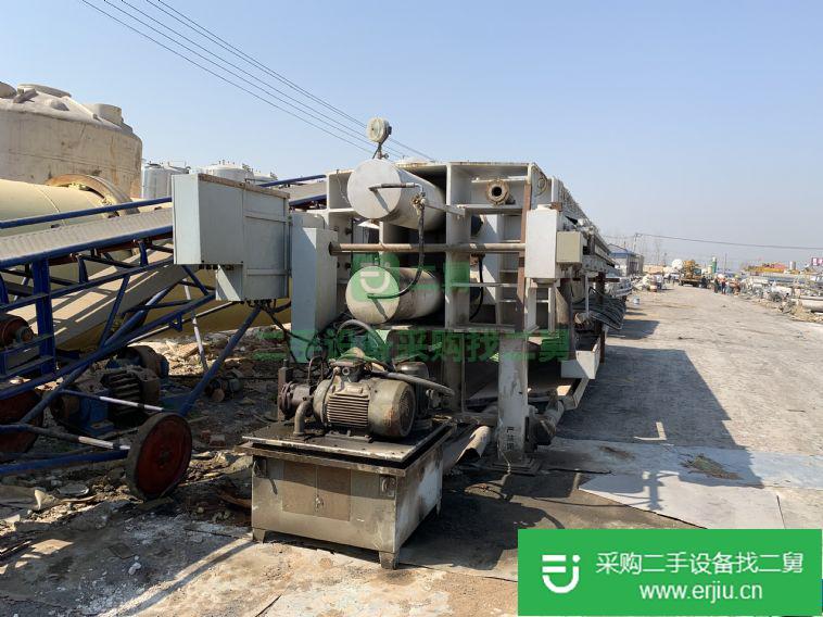 出售二手暗流反沖洗300平方隔膜壓濾機