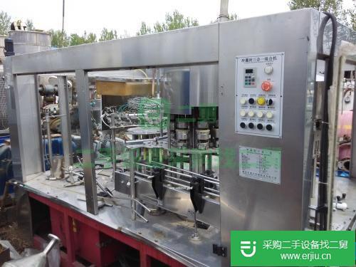出售二手果汁茶飲料三合一灌裝機(jī)