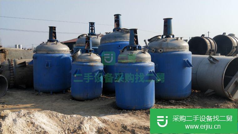 出售九成新二手不銹鋼反應釜山東濟寧