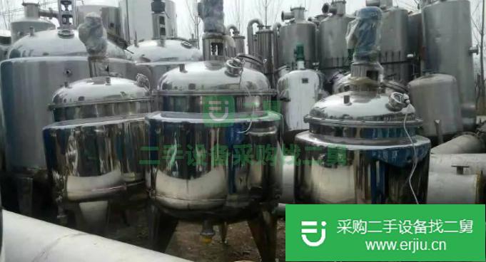 出售1000到2000升二手不銹鋼反應釜