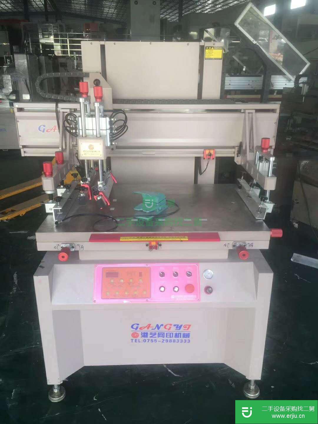 二手深圳港藝110X80平面電動絲印機