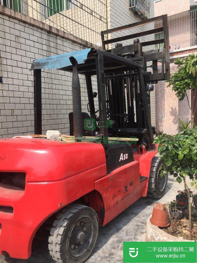 出售二手小五噸叉車 三級門架4米五