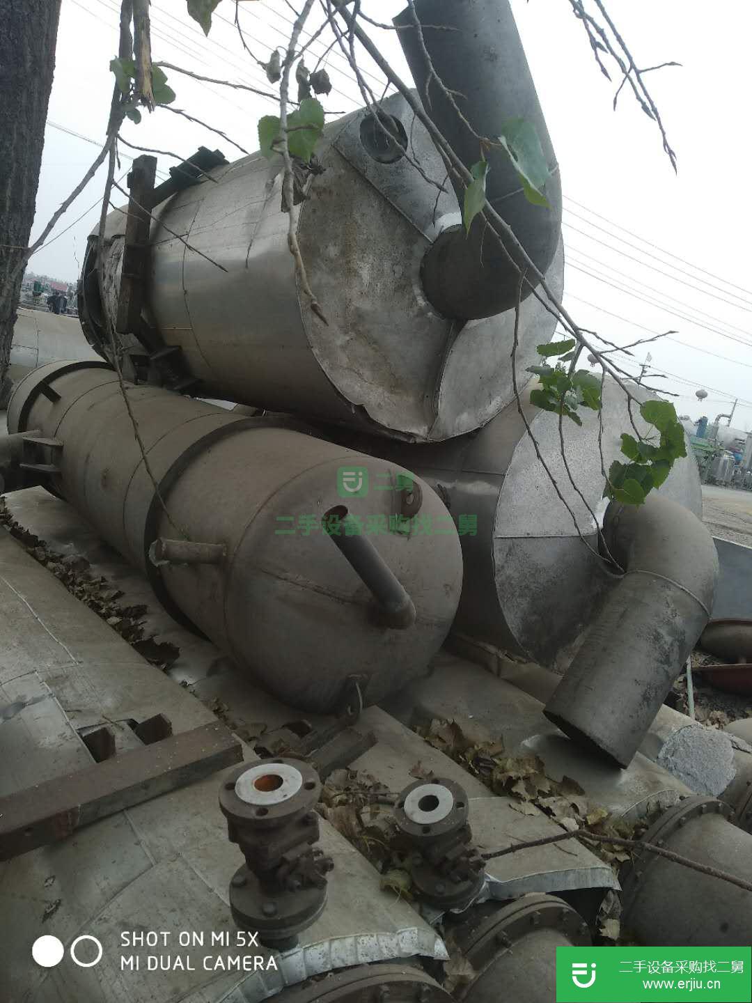 出售二手6噸三效四體蒸發器