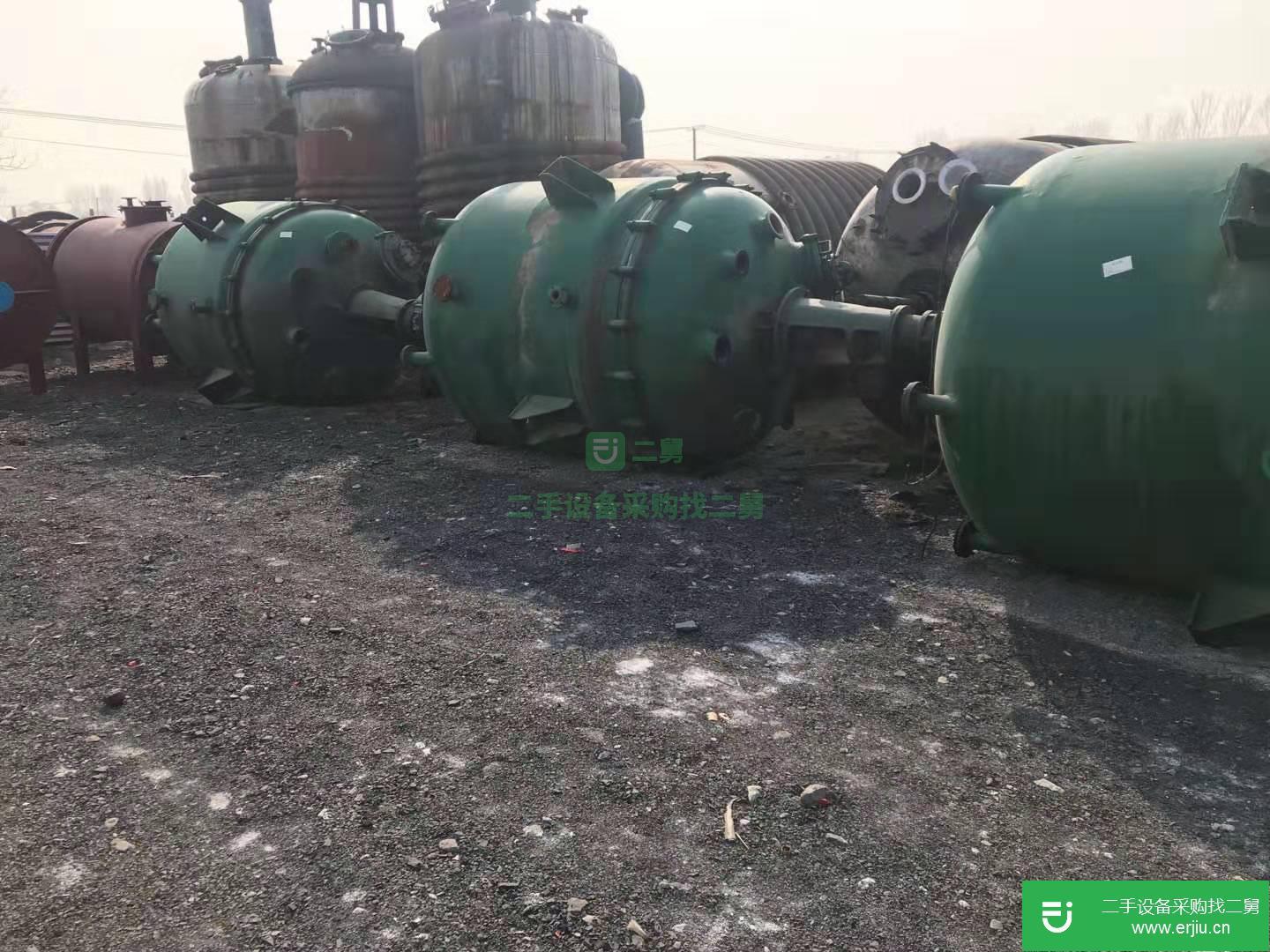 山東濟寧出售二手3000L電加熱搪瓷反應釜