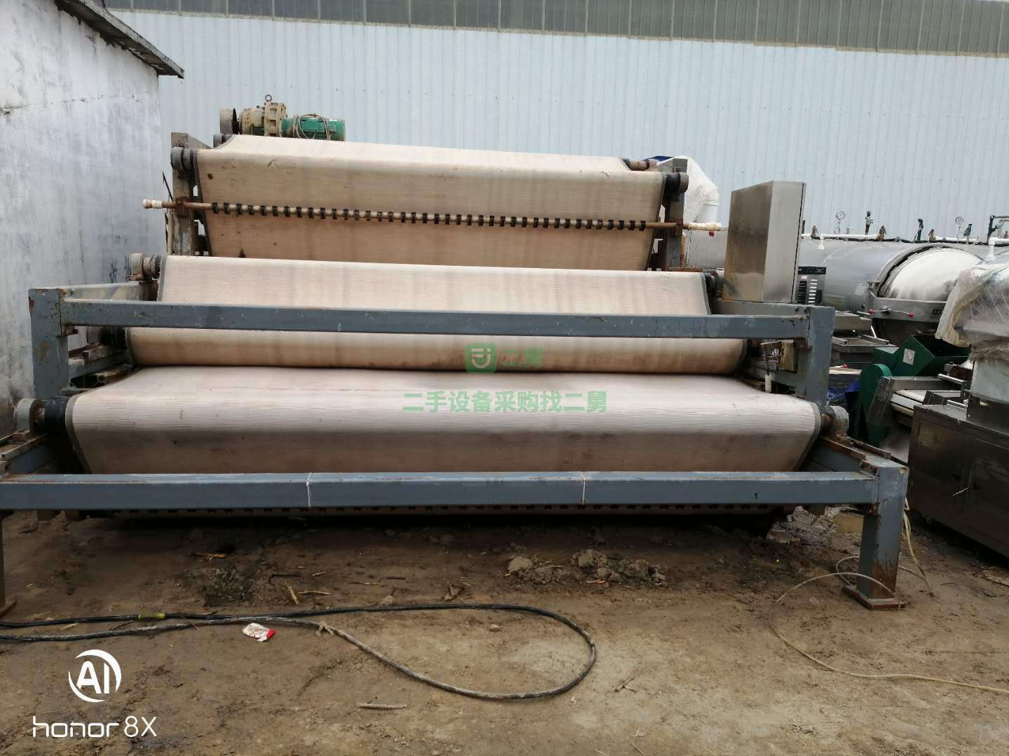 二手帶寬3.5*13.5帶式壓濾機