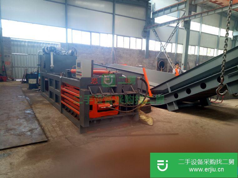 出售二手200型廢紙塑料瓶輕薄料廢鐵打包機