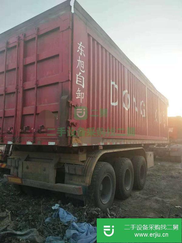 出售二手8.5米后翻自卸半掛車