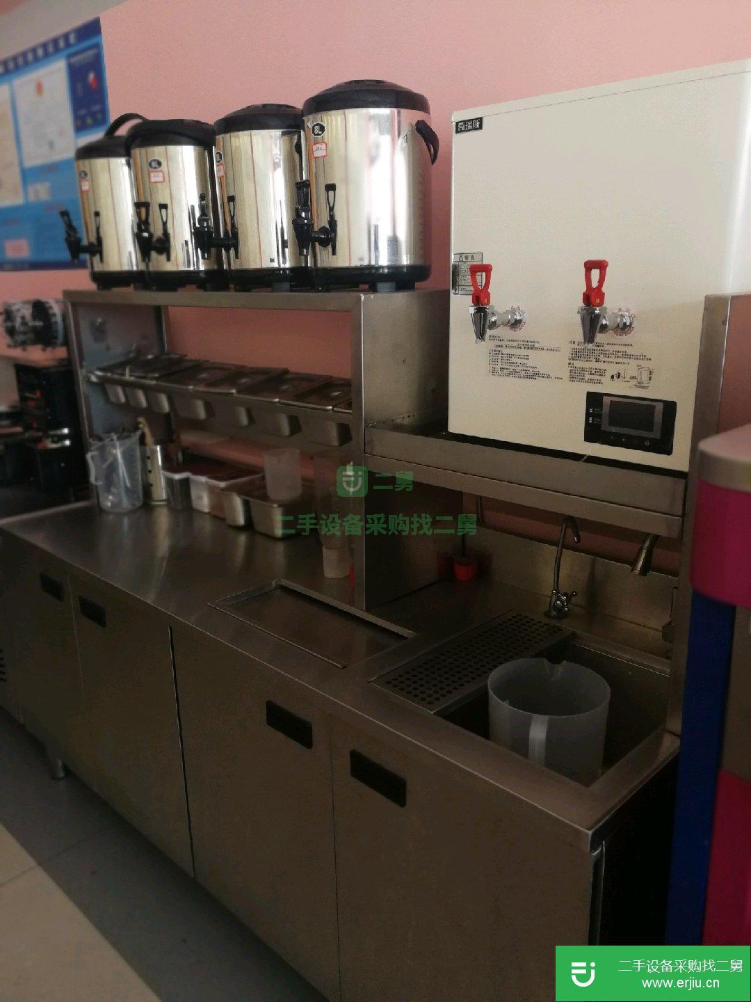 出售奶茶操作臺雙開熱水器凈水器