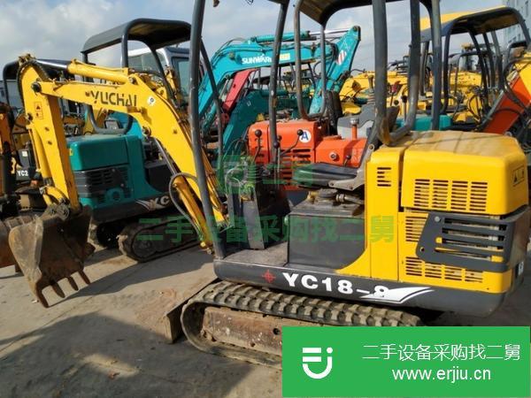 出售二手玉柴18小型履帶式挖掘機