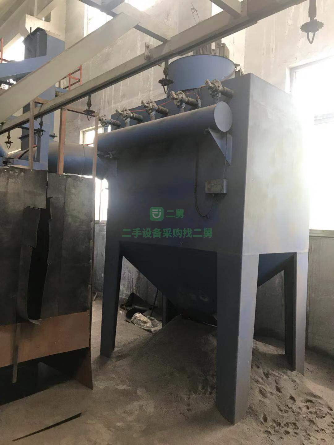 二手懸掛式拋丸機(jī)帶噴涂流水線一整套