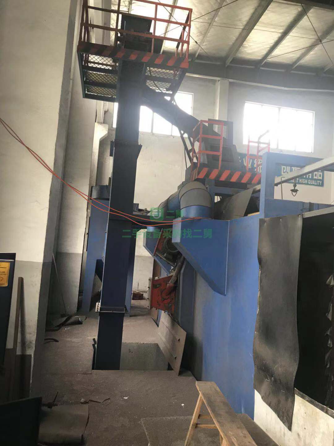 二手懸掛式拋丸機(jī)帶噴涂流水線一整套