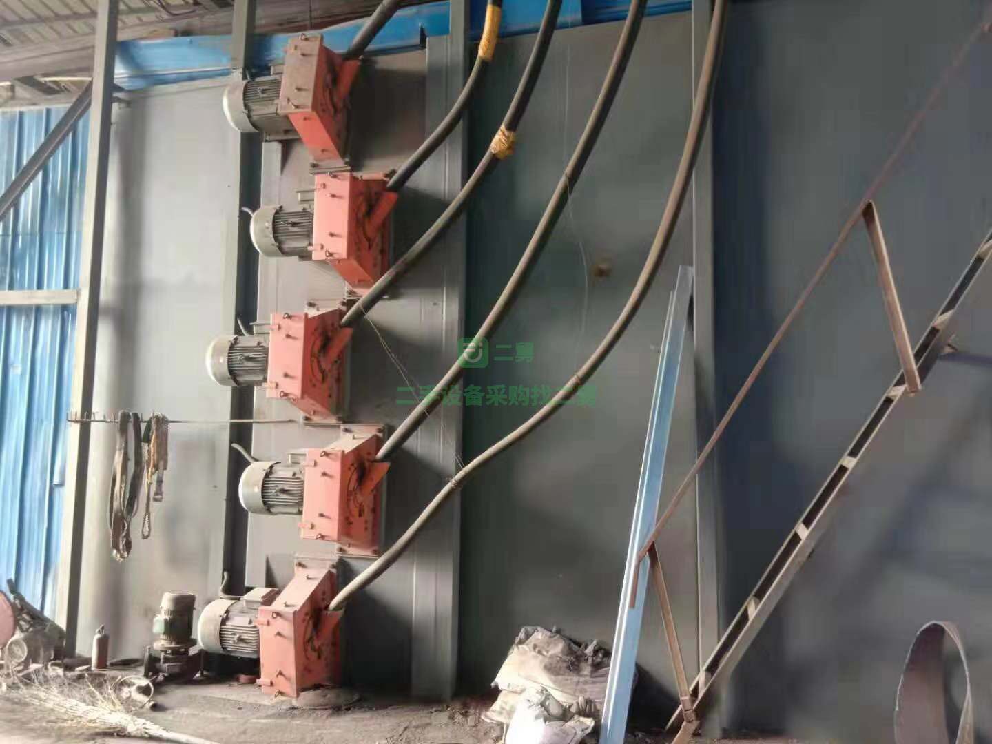 二手通過式拋丸機九成新十個十五千瓦拋頭
