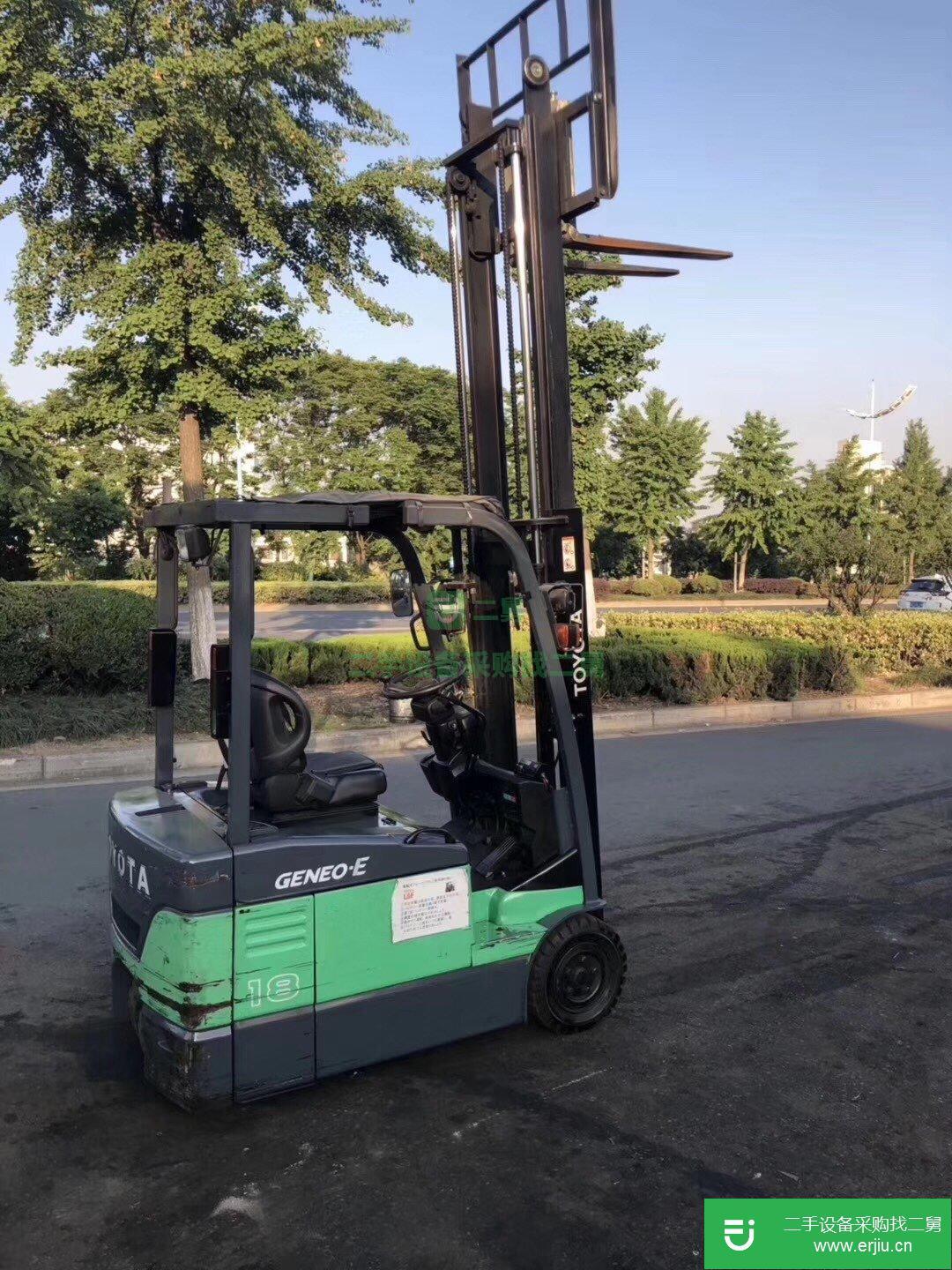 二手豐田1.8噸電動叉車，倉儲專用環保電動二手叉車