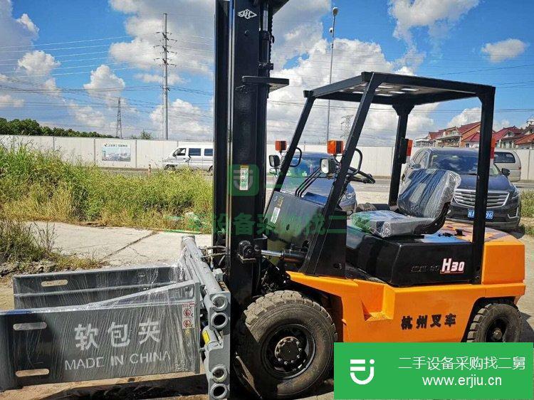 二手3噸包夾叉車(chē)，合力3噸叉車(chē)舉高3米全新國(guó)產(chǎn)夾子便宜出