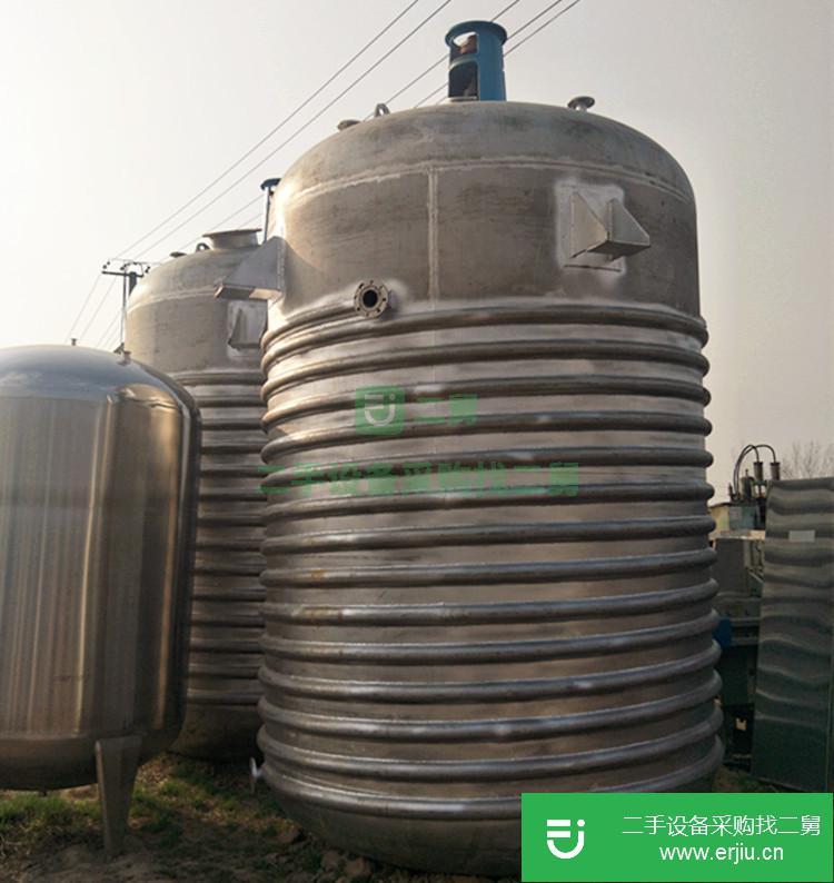 處理二手不銹鋼反應釜  10噸至20噸電加熱內盤管 二手反應釜