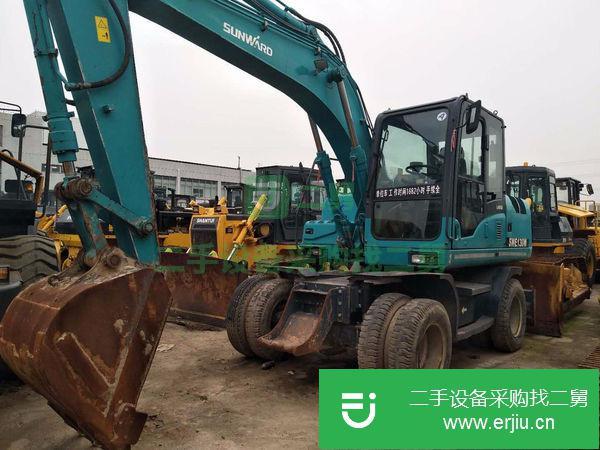 轉讓二手130膠輪挖掘機,二手130 150輪胎挖機低價原裝