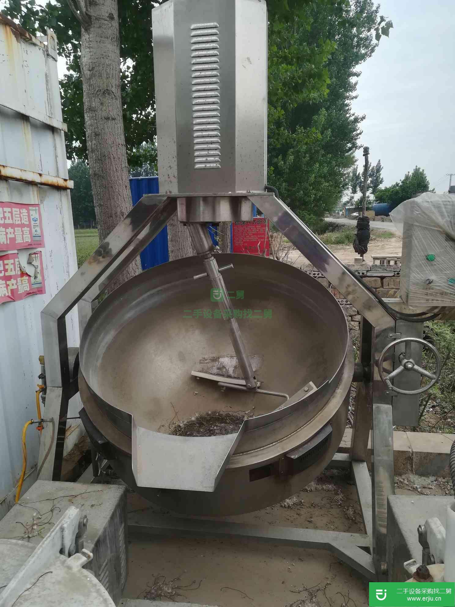 山東出售二手九成新的不銹鋼夾層鍋