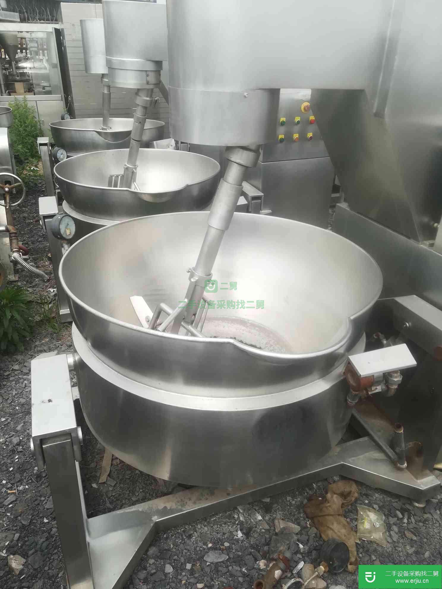 山東出售二手九成新的不銹鋼夾層鍋