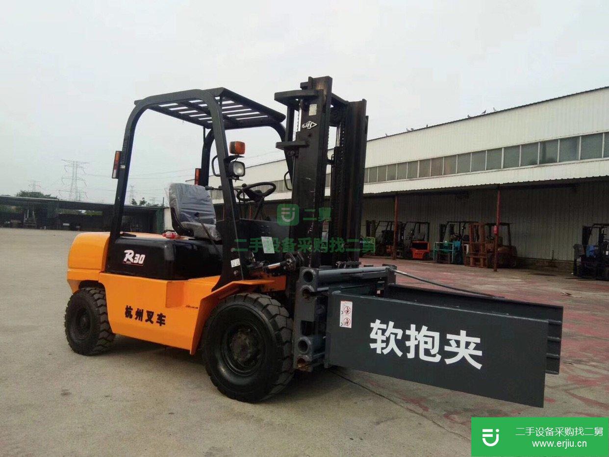二手3噸卡斯卡特紙卷夾包叉車，4米二手叉車軟夾包機出售