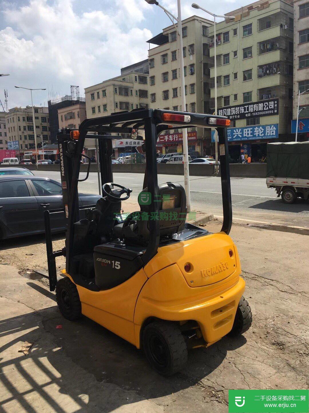 進口二手1.5噸小松電動叉車，可上牌倉庫二手叉車無污染