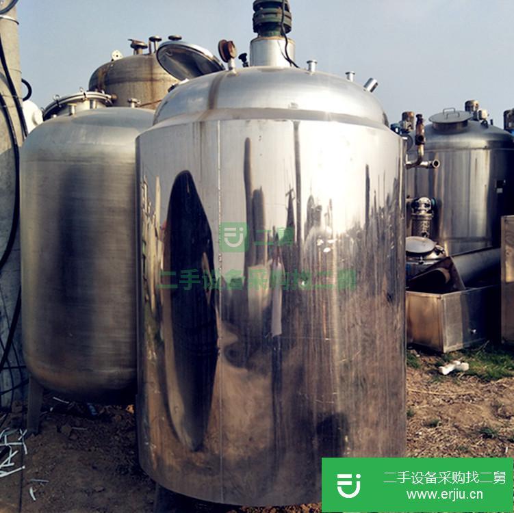 處理二手不銹鋼反應釜  10噸至20噸電加熱內盤管 二手反應釜