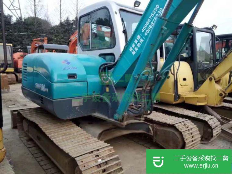 轉讓:出售二手山河智能SWE80小挖掘機鉤機 二手山河小挖掘機