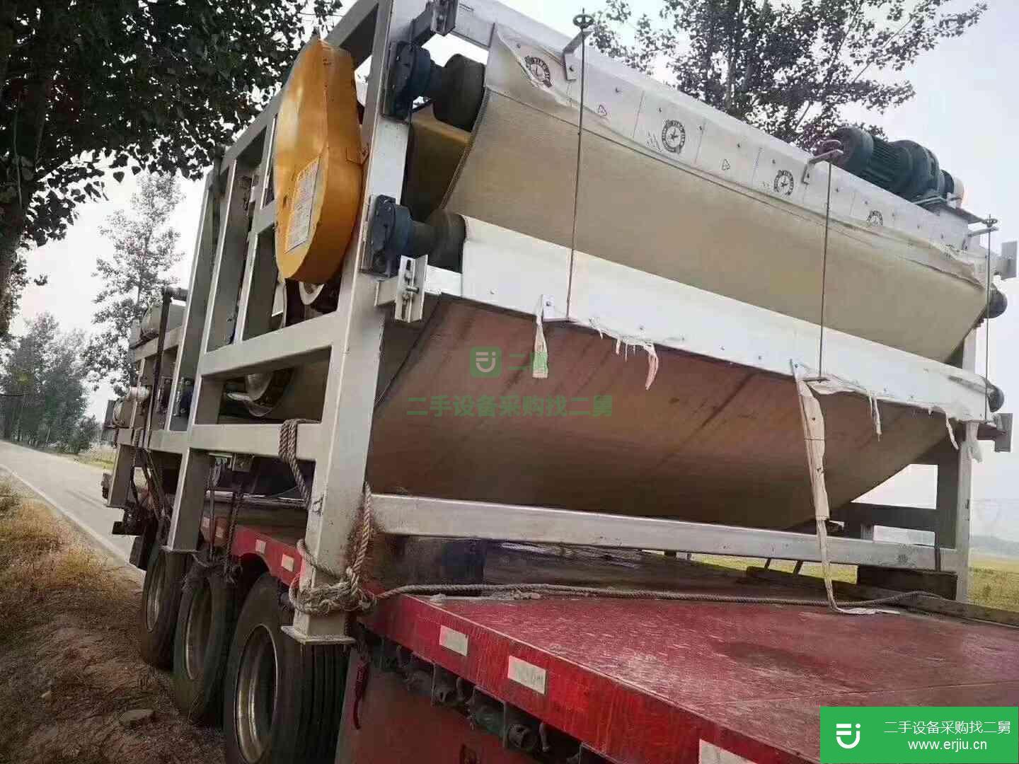 山東濟南出售二手九成新的廣州綠達帶式壓濾機