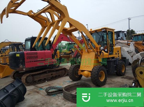 轉讓二手20小型裝載機加長臂帶夾子
