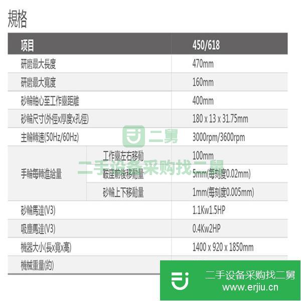 臺灣雅力大450超精密平面磨床
