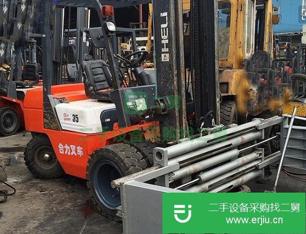 轉讓二手合力3噸平包夾叉車 3噸棉花打包夾叉車原裝正品