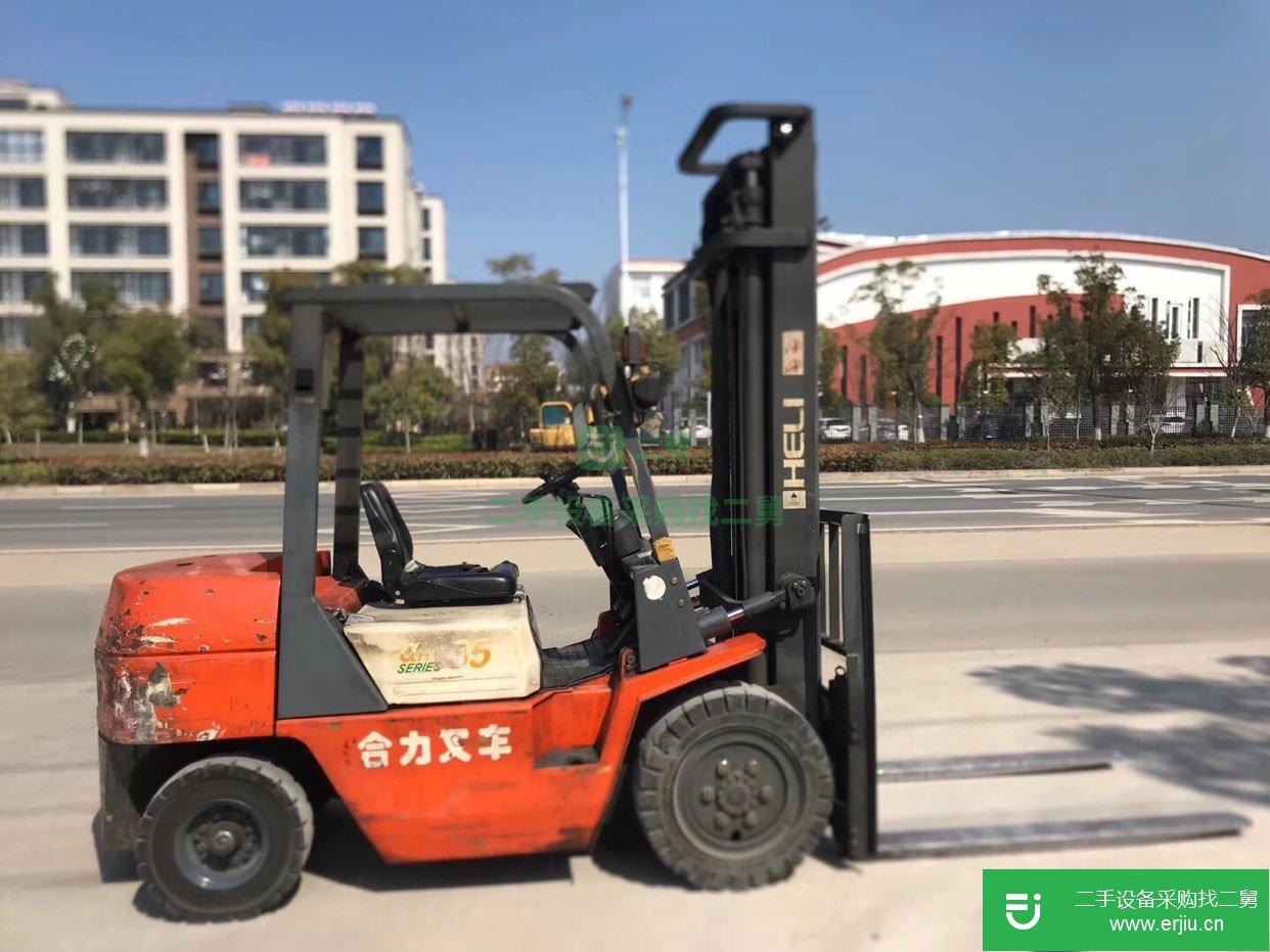物流搬運4米二手3噸叉車，本地二手合力杭州叉車質保一年