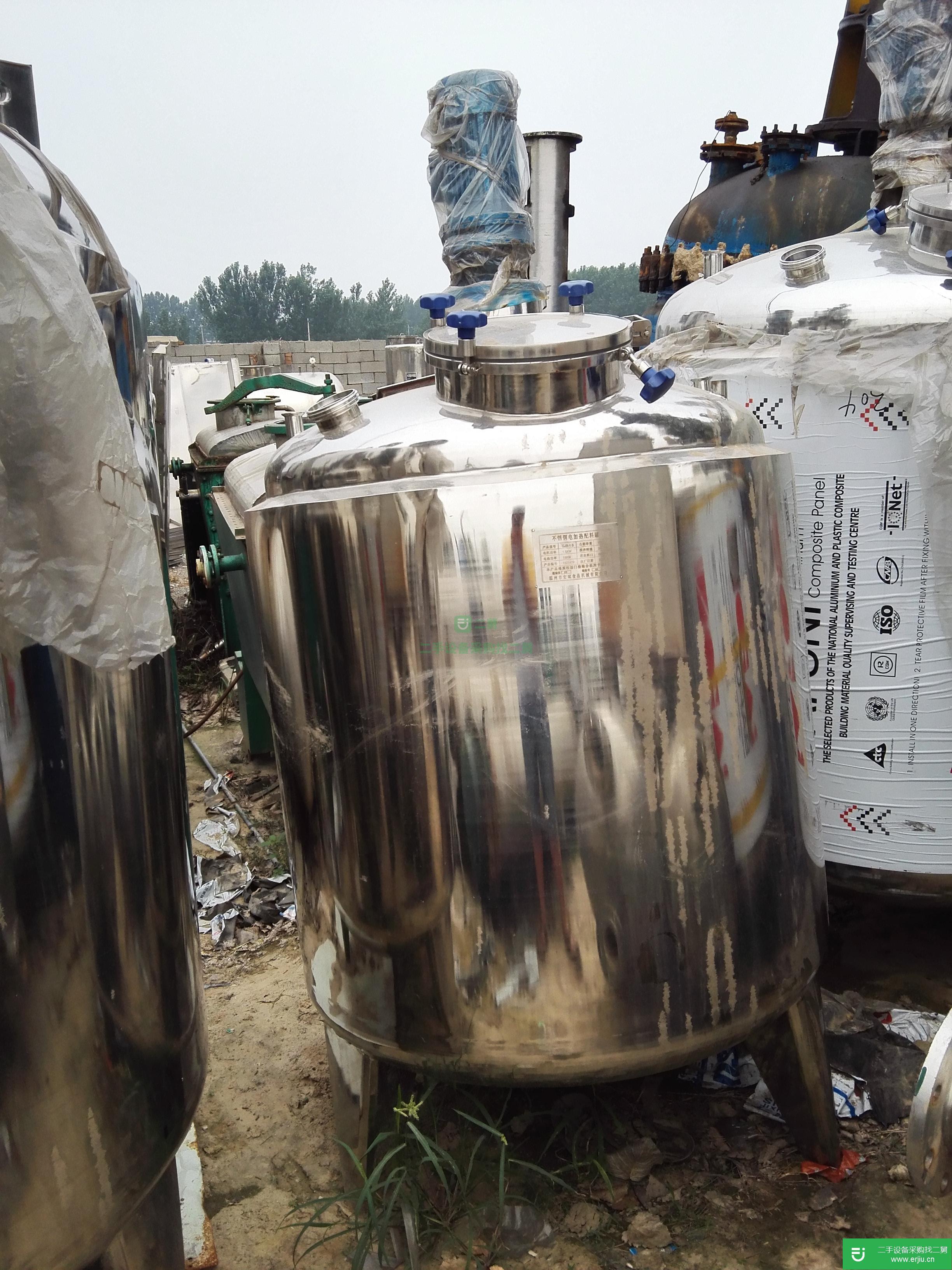 轉讓二手食品通用攪拌罐 立式不銹鋼電加熱攪拌罐