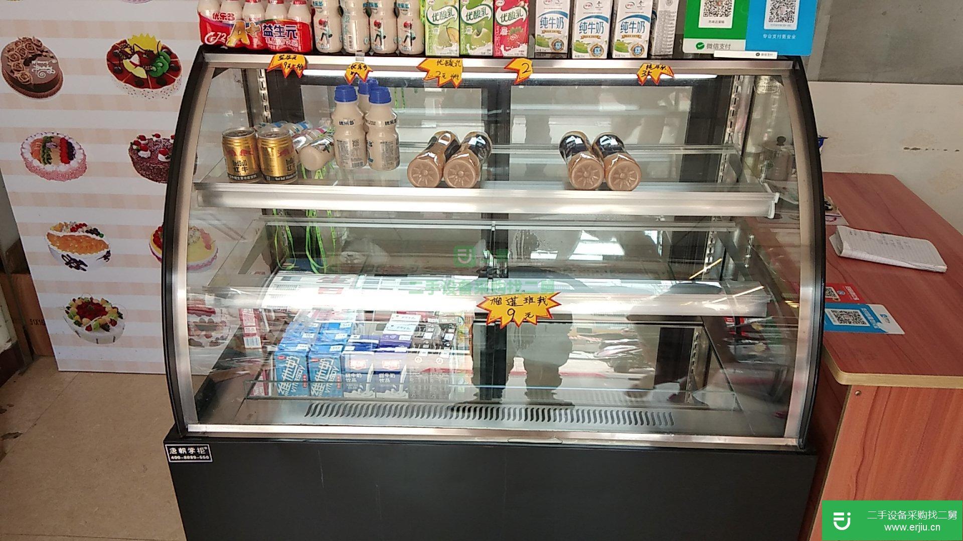 出售二手的九成新蛋糕冷藏展柜，風冷機