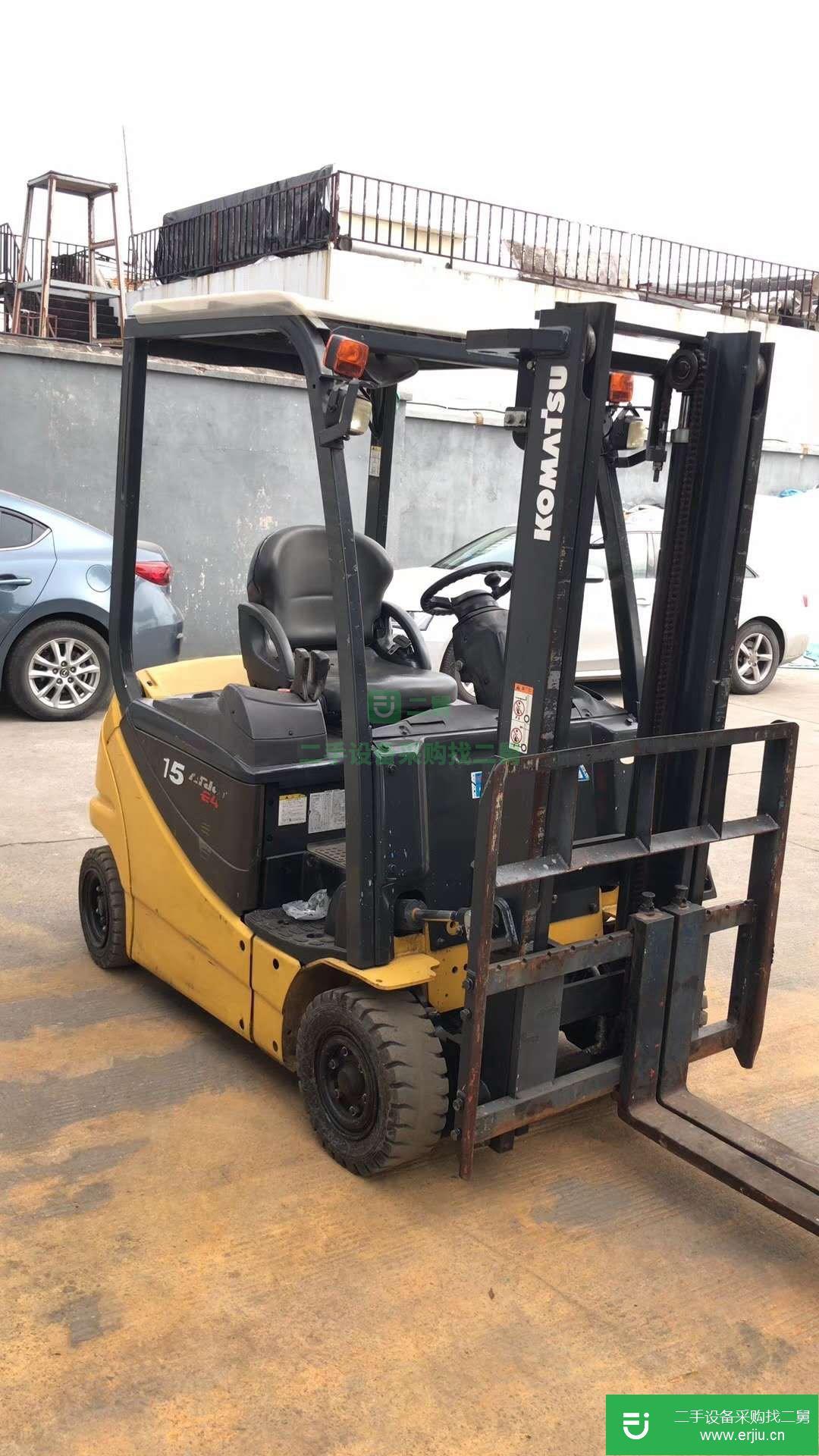 低價轉讓二手小松1.5噸電動叉車，九成新二手電動叉車包郵
