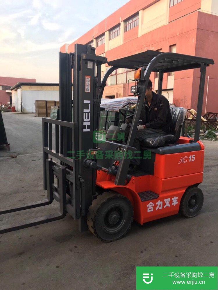 二手合力1噸小型電動叉車，狹窄倉庫專用二手電動叉車