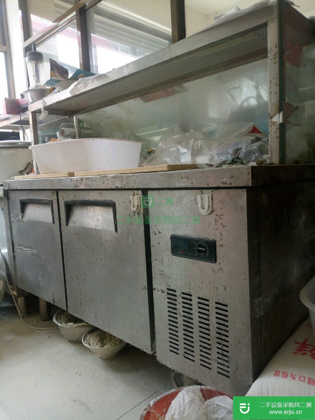 雙開門不銹鋼帶操作臺冷藏柜