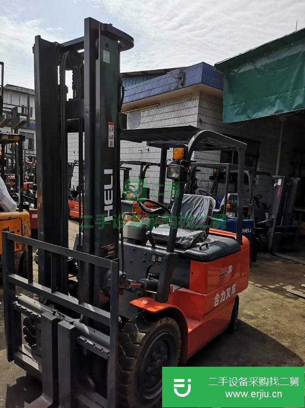 二手4米3噸電動叉車,合力自動擋電瓶叉車出售