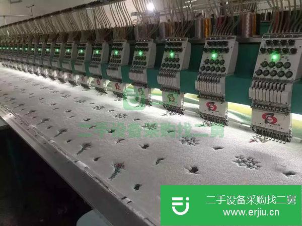 轉(zhuǎn)讓大型繡花廠倒閉 處理二手繡花機58臺