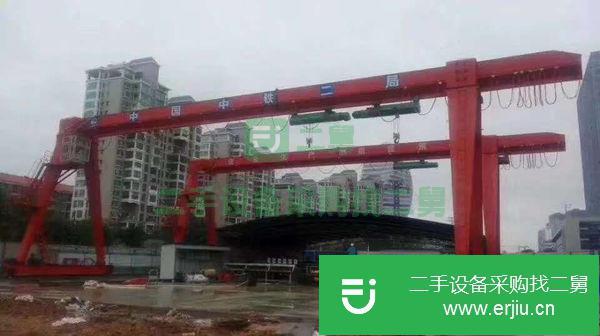 轉讓供應鋼材市場用MH型10噸電動葫蘆門式起重機歐式主梁