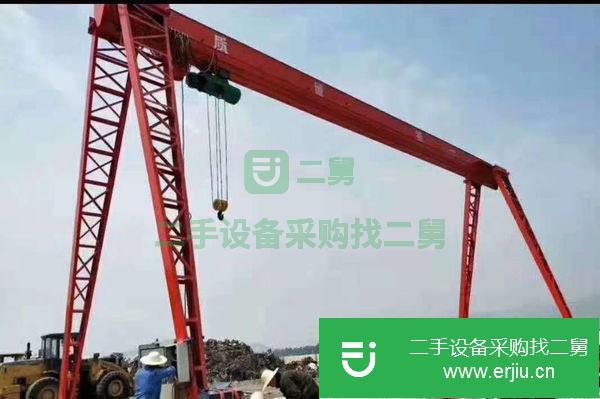 轉讓供應鋼材市場用MH型10噸電動葫蘆門式起重機歐式主梁
