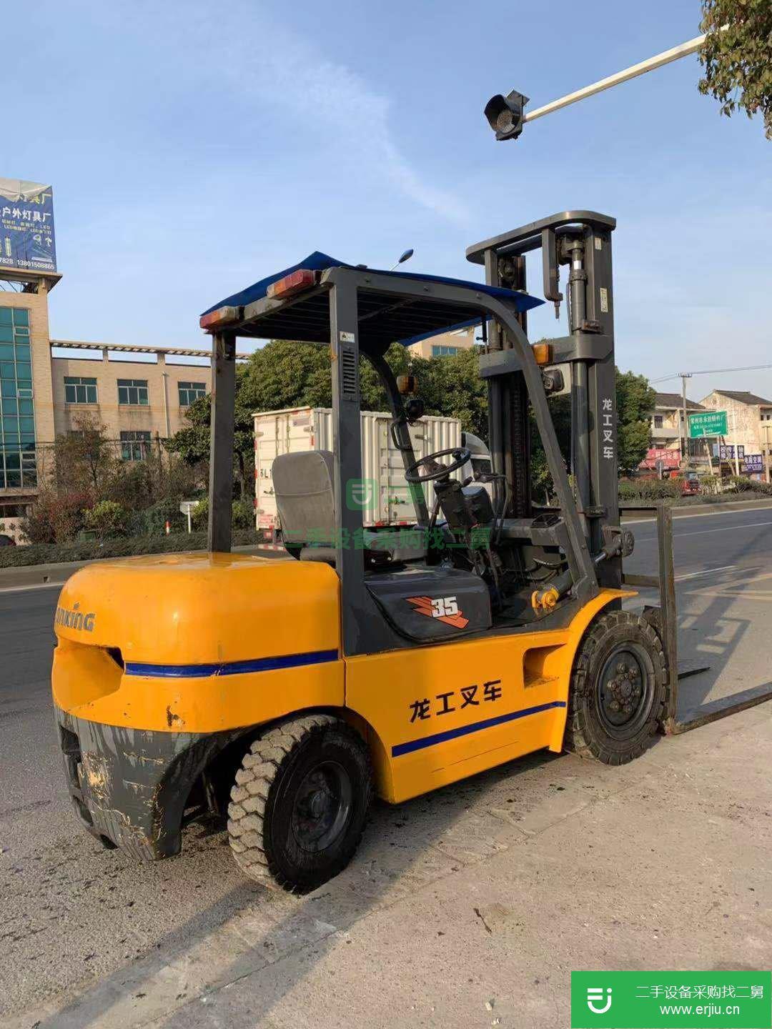 物流搬運4米二手3噸叉車，本地二手合力杭州叉車質保一年